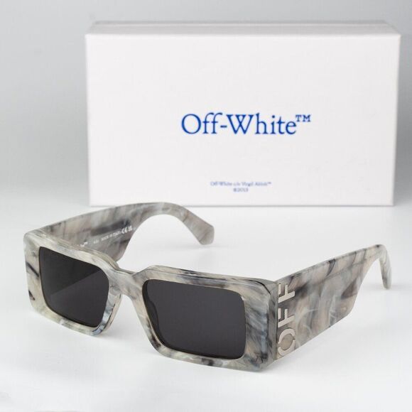 Off-White MILANO Women Sunglasses Marble Grey Square OERI097 0807 NEW AUTHENTIC main image 12